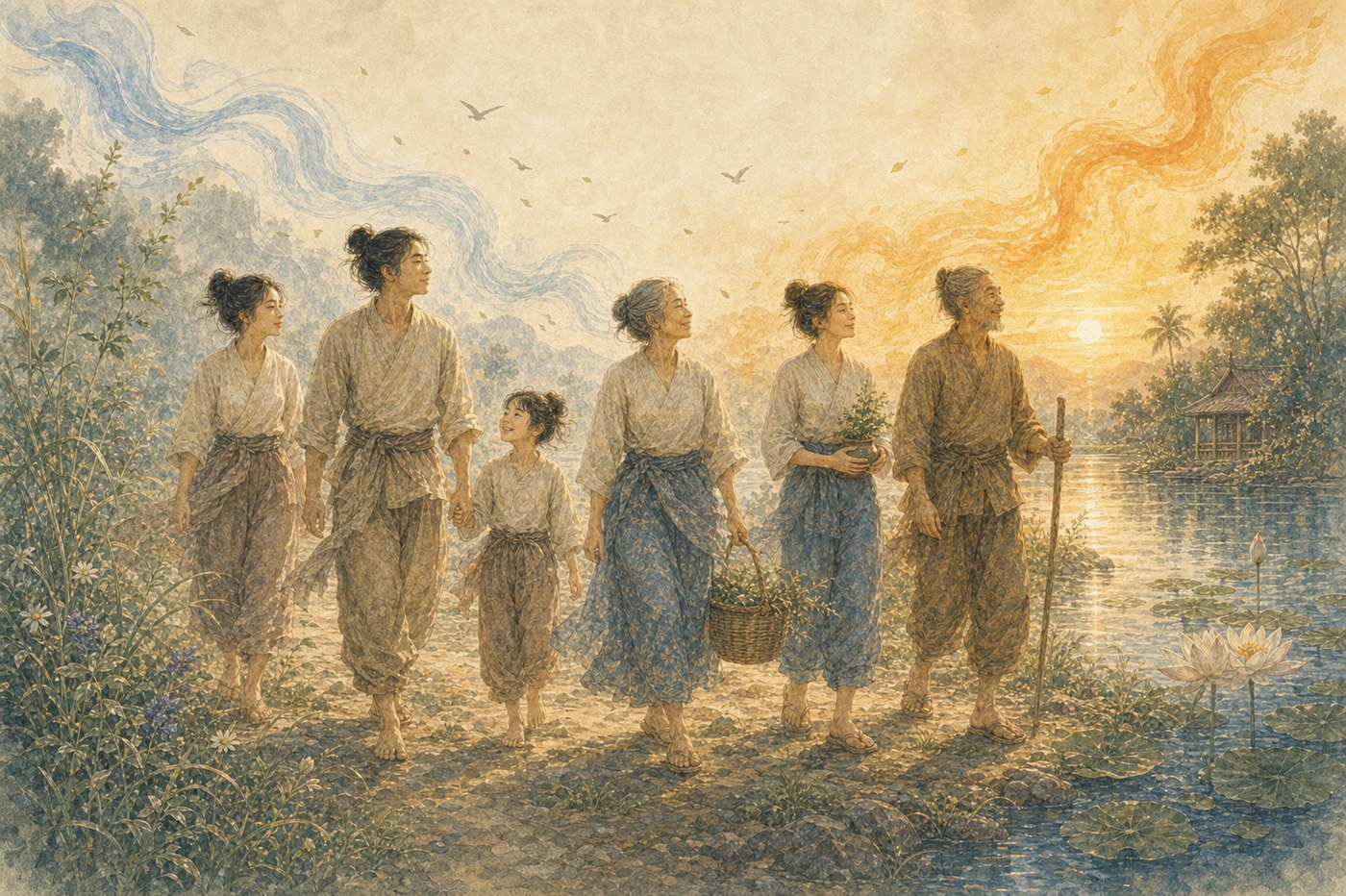 Original Plearnprai watercolour for Closing — Making Room for Difference