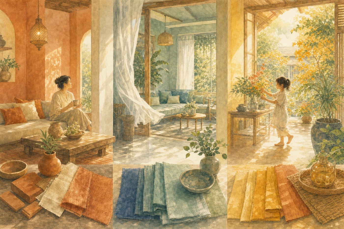 Original Plearnprai watercolour for 2 · Colour and the Character of a Room