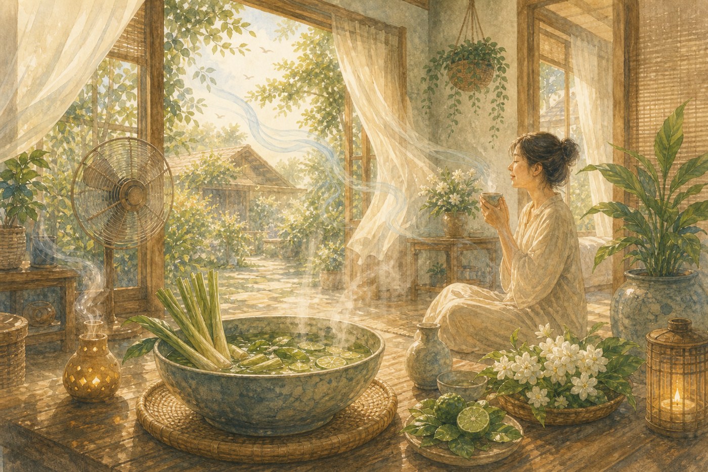 Original Plearnprai watercolour for 5 · Scent and Air