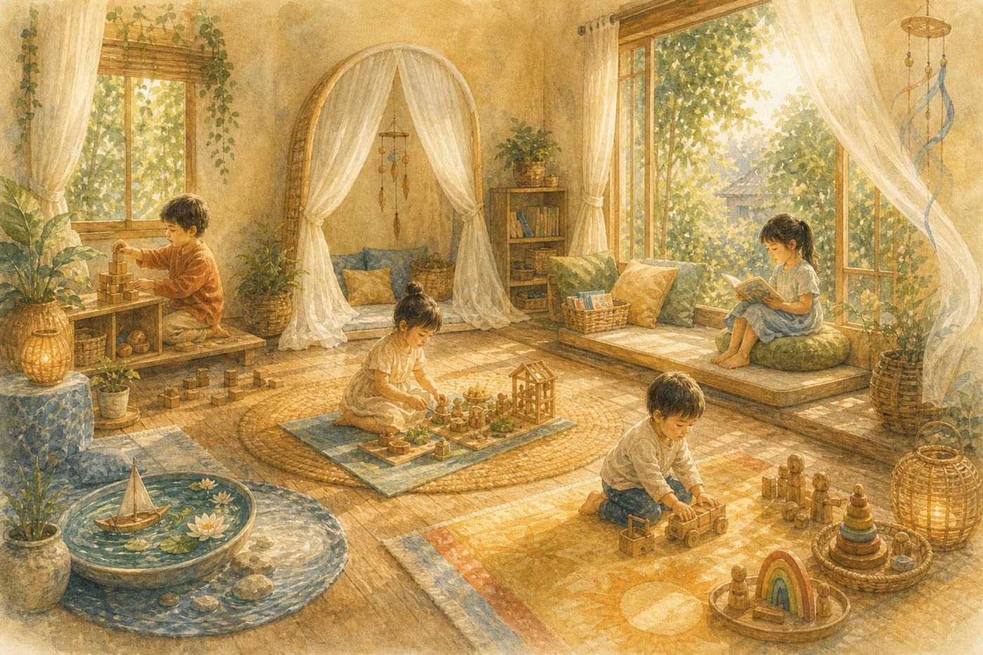 Original Plearnprai watercolour for 13 · Children's Spaces