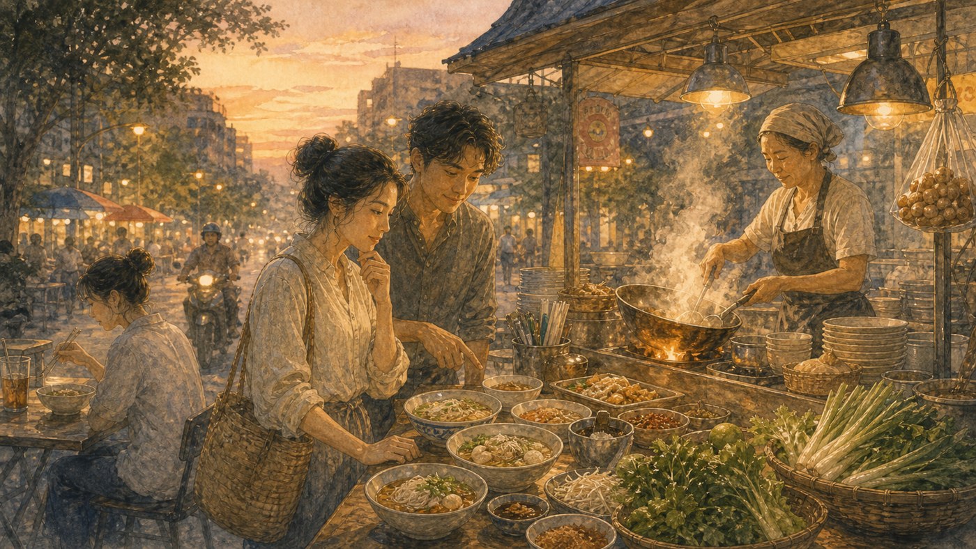 Original Plearnprai watercolour for 11 · Restaurants and Street Food