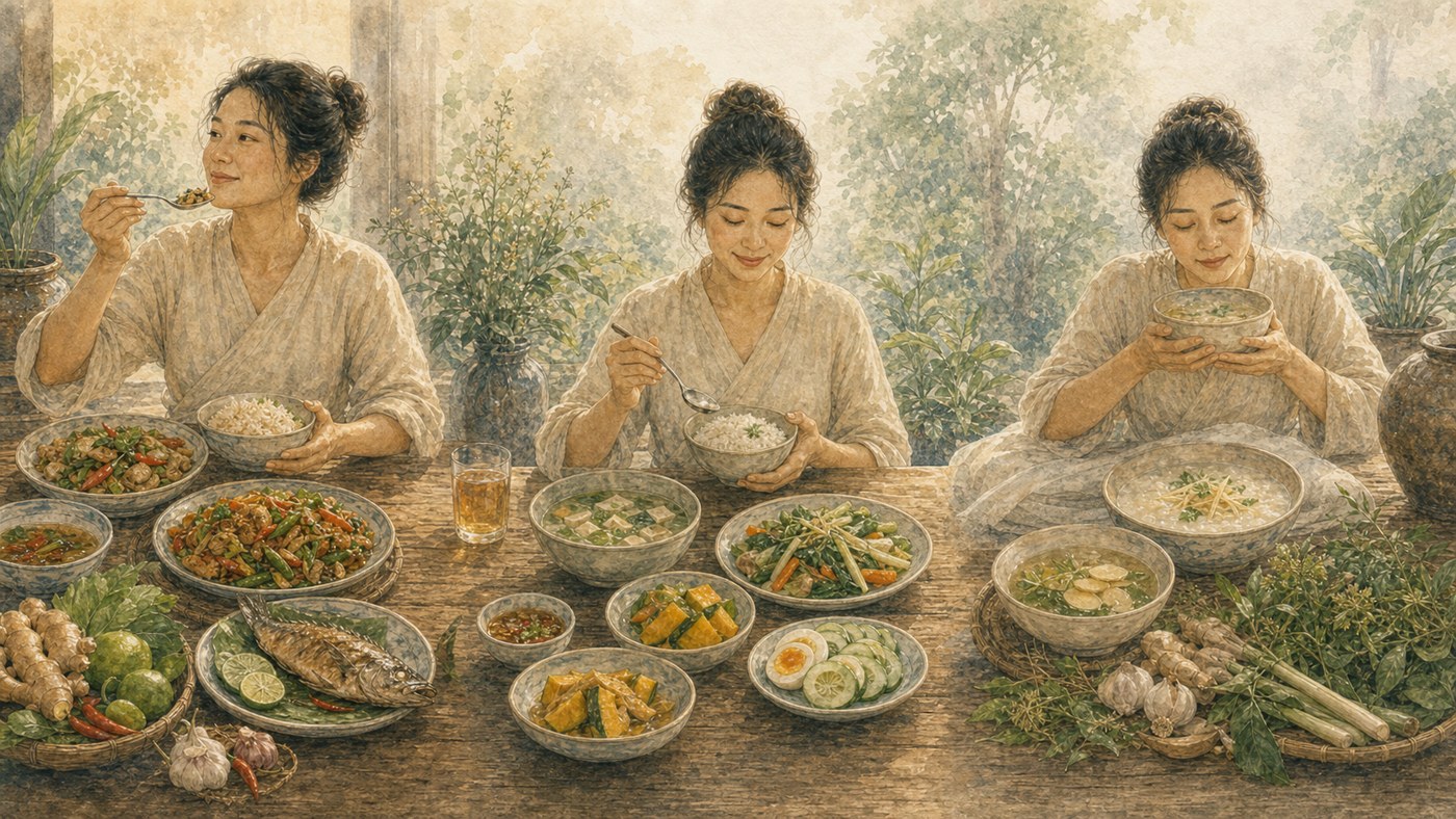 Original Plearnprai watercolour for 15 · Bala: Eating with the Capacity We Have Today