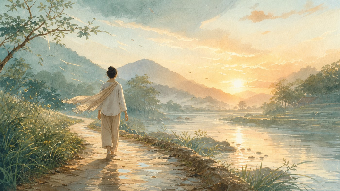 Original Plearnprai watercolour for Closing — Our Care Can Change