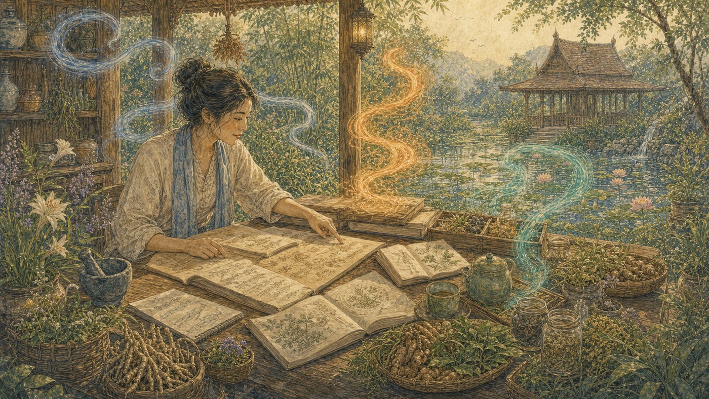 Original Plearnprai watercolour for Glossary