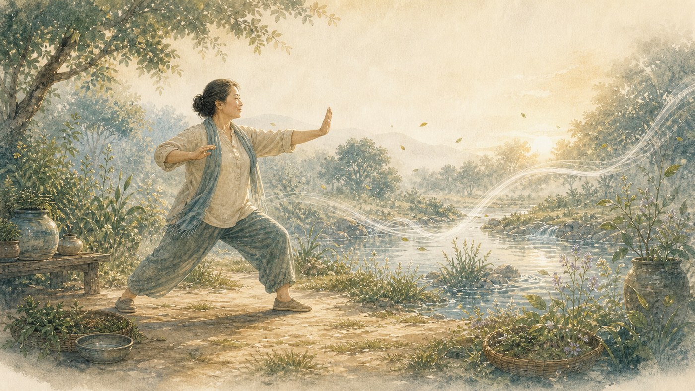 Original Plearnprai watercolour for Chapter 11 — Moving with Room to Recover