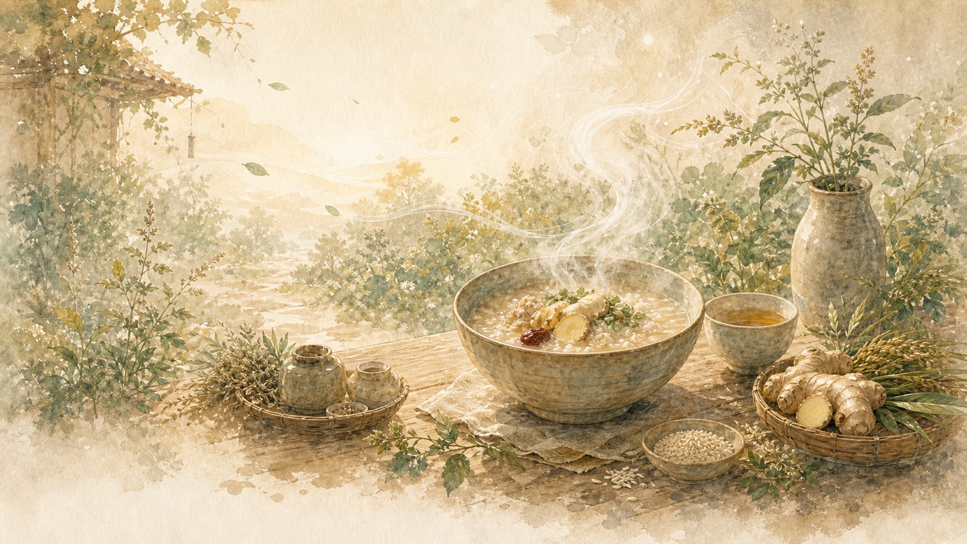10 · Food That Supports Us — original Plearnprai watercolour illustration