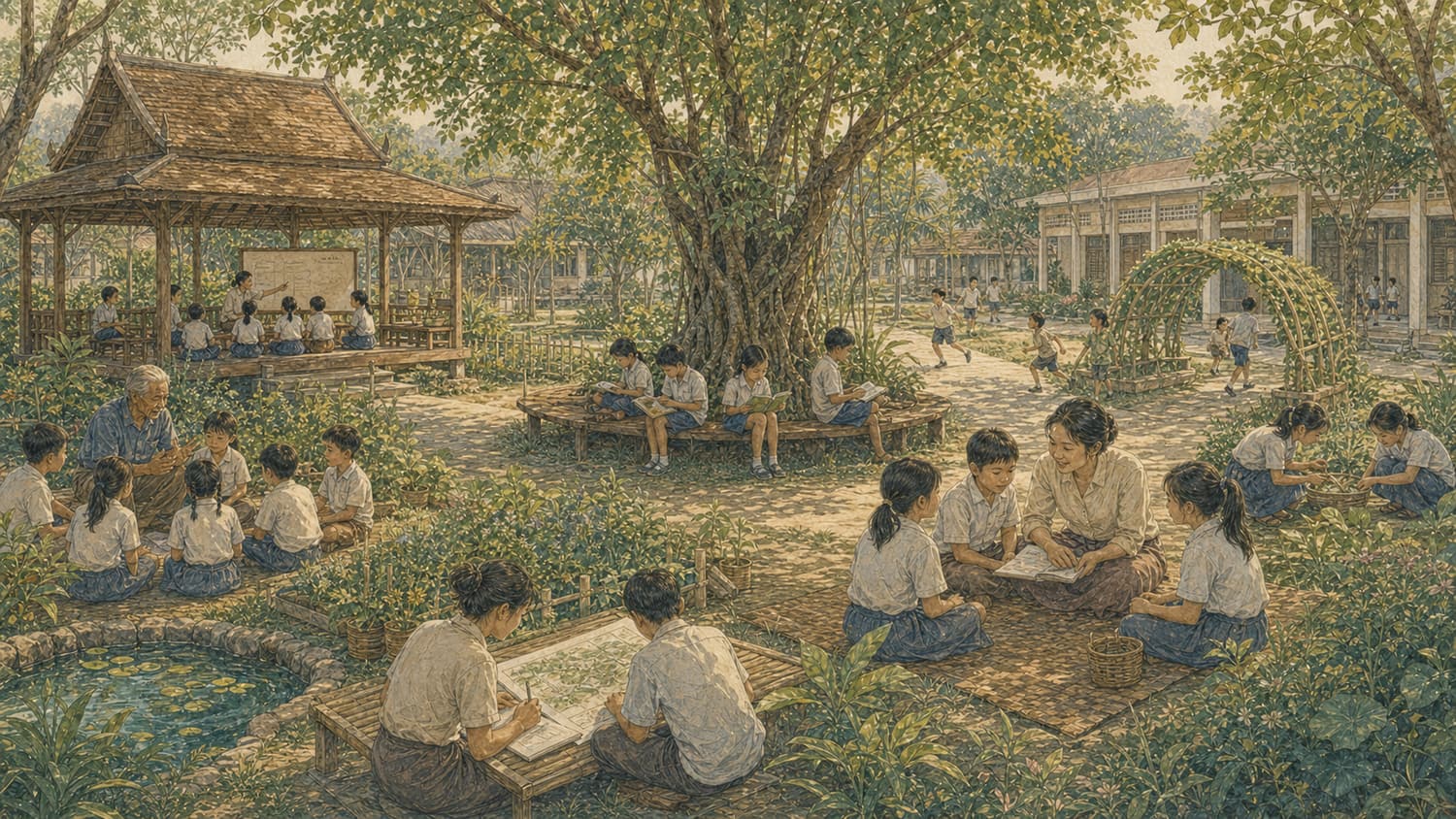 ภาพประกอบบทที่ 10 โรงเรียนและพื้นที่การเรียนรู้