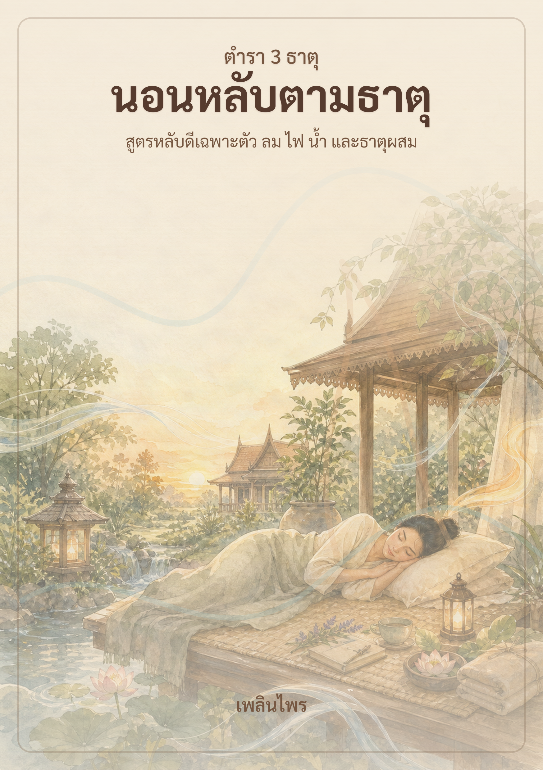 หน้าปกตำรา 3 ธาตุ นอนหลับตามธาตุ