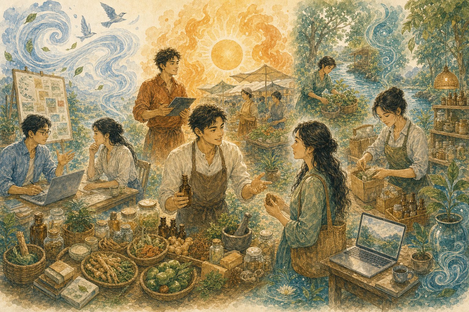 ภาพประกอบบทที่ 9 — งานค้าขาย ผู้ประกอบการ และธุรกิจ