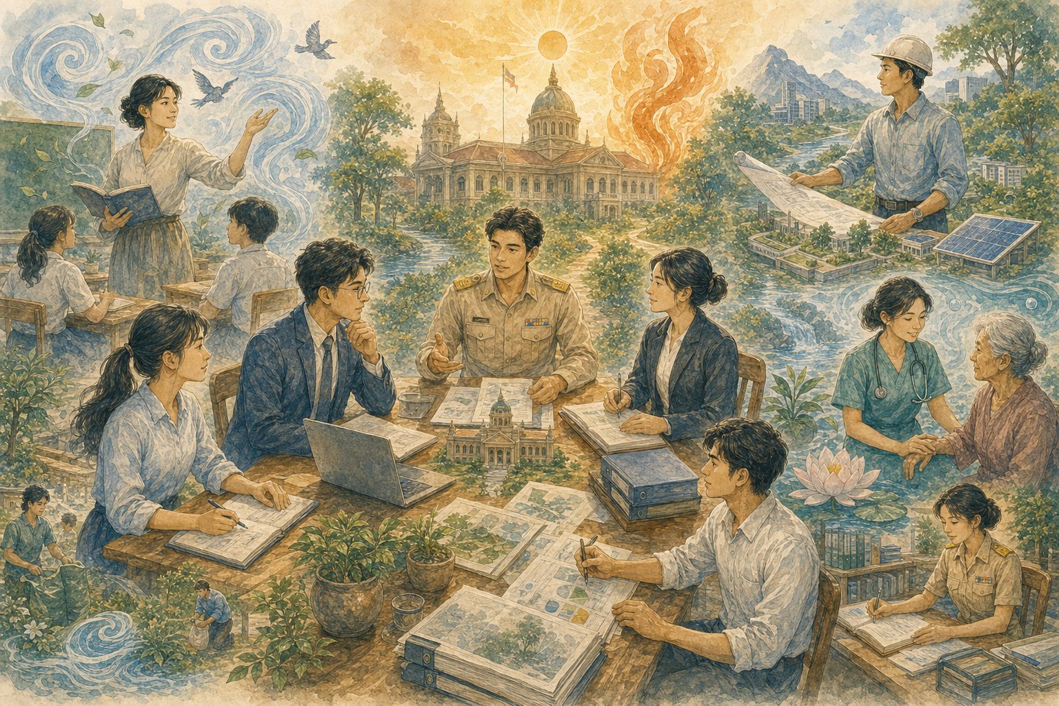 ภาพประกอบบทที่ 10 — งานราชการ องค์กร และวิชาชีพ