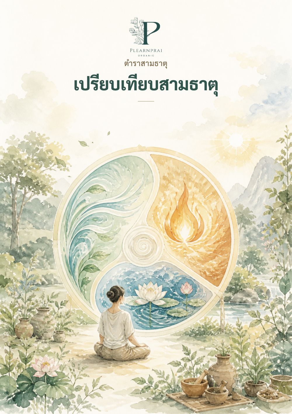 หน้าปกตำรา 3 ธาตุ เปรียบเทียบสามธาตุ